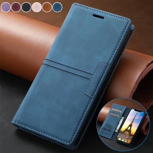 Leather Flip Wallet Case for for iPhone 13 11 12 Pro XS Max XR X SE 2020 Mini 8 7 6 6S Plus Magnetic Cards Holder Phone Cover