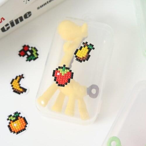 Peter ren Mosaic Cartoon Princess Fruits Diamond Painting For Children Sticker Double Sided Adhesive Transparent Canvas