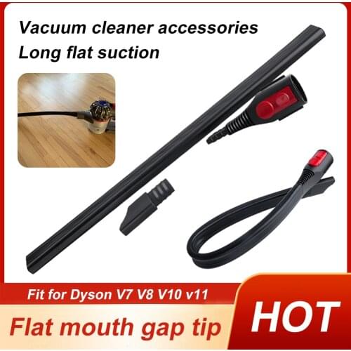 Vacuum Cleaner Attachment Flat Suction Nozzle with 58.5cm Flexible Rubber Hose for Dyson V7 V8 V10 V11 Vacuum Cleaners Parts
