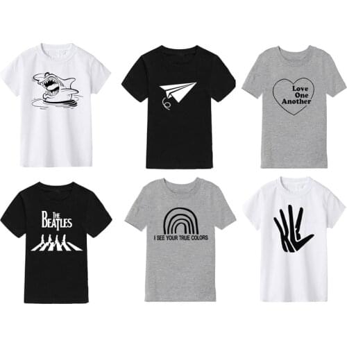 2021 New Summer Boys T Shirt Fashion Print Kids T Shirt For Boy Casual Short Sleeve Baby Girls T Shirt Childrens Clothes Brand