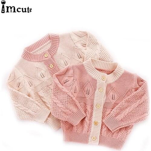 Imcute 2020 Autumn baby sweater Infant Children Sweater Knitted Multi-Color Coat Shirt All-match Cardigan Baby Girl Jackets Coat