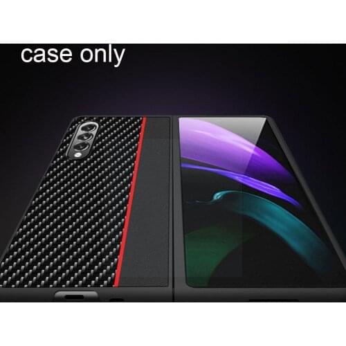 For Samsung Galaxy Z Fold 3 Case Carbon Fiber Texture Fold Shockproof Capa Leather Z Fold 3 For Samsung Z Cover Case Fold
