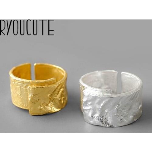Luxury Brand Silver Color Irregular Geometric Round Rings for Women Antique Rings Wedding Jewelry Valentines Gifts