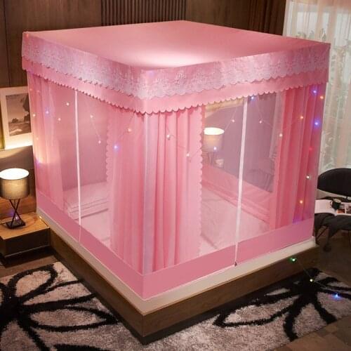 TT Shading Windshield Bed Curtain Integrated Installed on the Bed Type 1.5 M1.8 M Drop-Resistant Style Mosquito Net 2.0