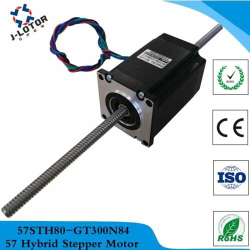 Through type Screw Motor Nema23 57BYG80 4.2A 2N.m 57 perforation Linear Stepping Motor with Tr8*4(P2)*300mm shaft