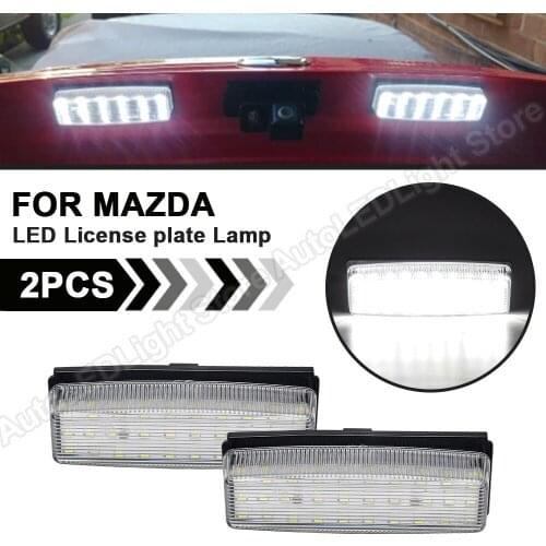 LED License Number Plate Light Lamp For Mazda Miata MX-5 2006 2007 2008 2009 2010 2011 2012 2013 2014 2015Fiat 124 Spider Abarth