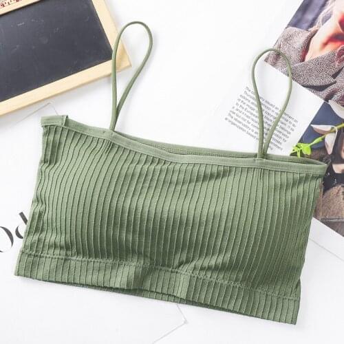 12 Colors Crop Top Sexy Women Elastic Cotton Camis Backless Camisole Casual Korean Tube Top Female Sleeveless Cropped Vest