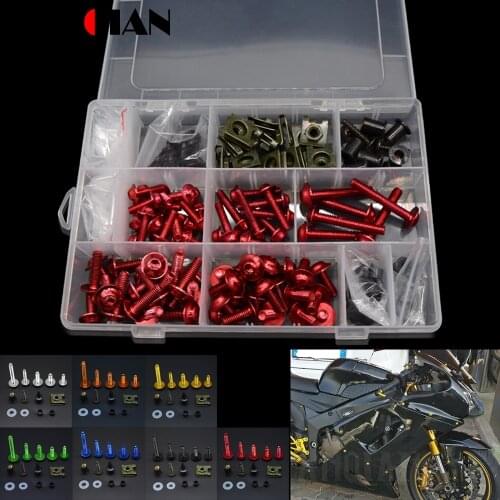 Universal Motorcycle Aluminum Fairing Screws Bolts Kit For Suzuki GS550M GSX1100F GSX600 FJ-FV GN72A Katana GSX250 GSX550 Parts
