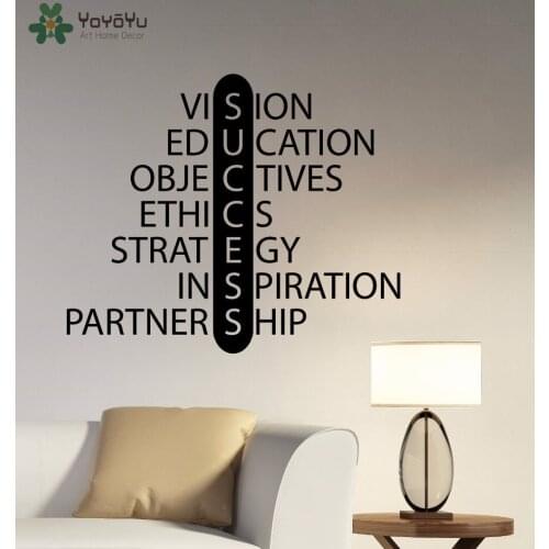 YOYOYU Wall Decal Creative Business Education Success Quote Wall Sticker Removable Office Modern Poster Vinyl Art Decor DIY CY98