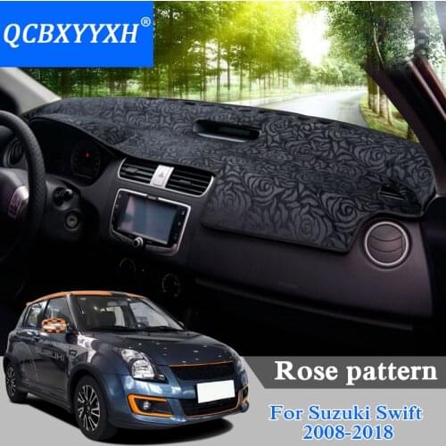 Car Styling Dashboard Protective Mat Shade Cushion Pad Rose Pattern Carpet For SUZUKI Swift 2008-2018 LHD&RHD Anti-Slip Cover