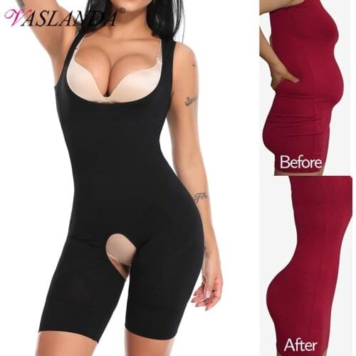 Women Shapewear Postpartum Bodysuits Corrective Underwear Slimming Waist Trainer Butt Lifter Full Body Shaper for Weight Loss