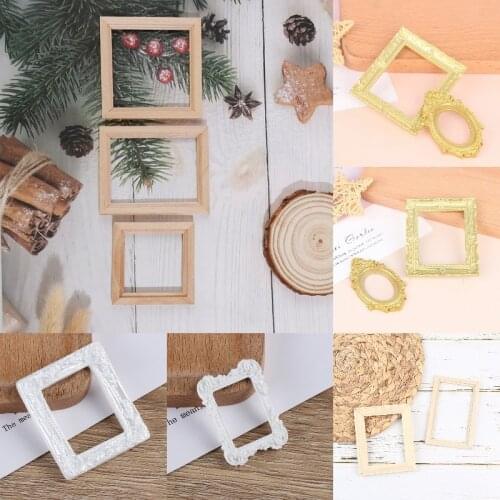 1:12 Retro Dollhouse Miniature Photo Frames Oil Painting Frame Simulation Photo Frame Doll House Decor