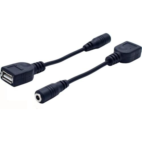 1pcs 3.5*1.35mm DC Power Male Plug to USB 2.0 AF Female jack Adapter Connector with 12cm Cable for Phone PC U disk
