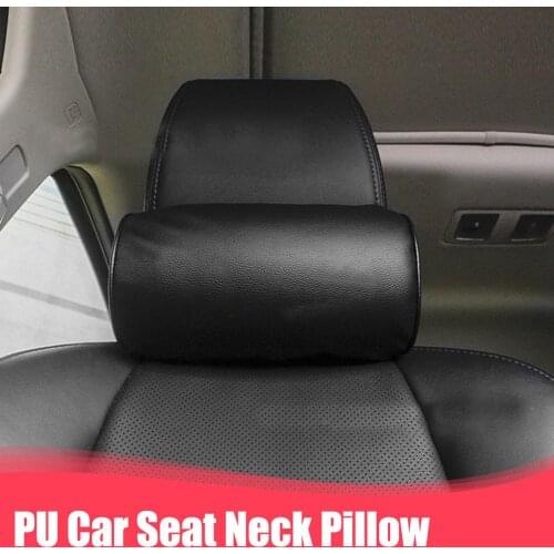 1 Pcs Car Styling Seat Neck Pillow Protection PU Auto Headrest Support Rest Travelling Car Comfortable Headrest Neck Pillow
