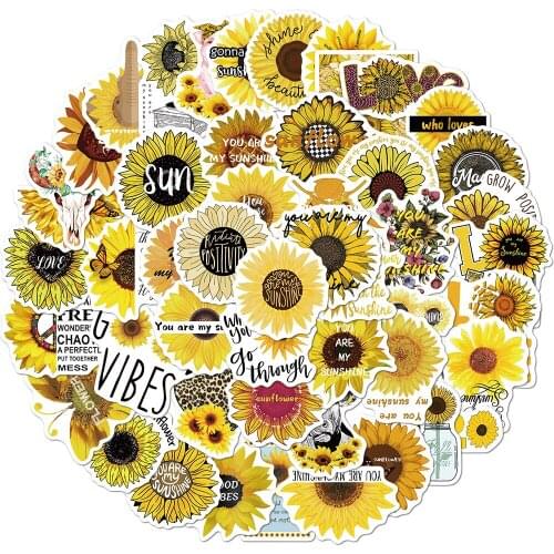 10/30/50PCS You Are my Sunshine Sunflower Graffiti Stickers Skateboard Guitar Suitcase Freezer Motorcycle Sticker Decal Kid Toy