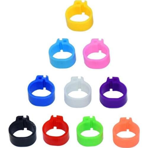 1000 pcs Inner Diameter 10mm Bird Plastic Clip Rings Pigeon Colored Foot Ring 10 Colors Pigeon Supplies
