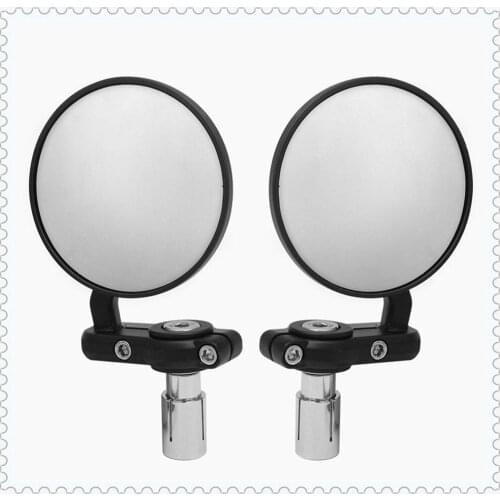 2pcs Motorcycle Mirror Round Bar End Convex Handle Bars for SUZUKI GS500E GS550M GSX1100F Katana GSF600 Bandit GS1000