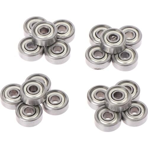 20pcs Deep Groove Spherical Carbon Steel Miniature Bearings 624ZZ