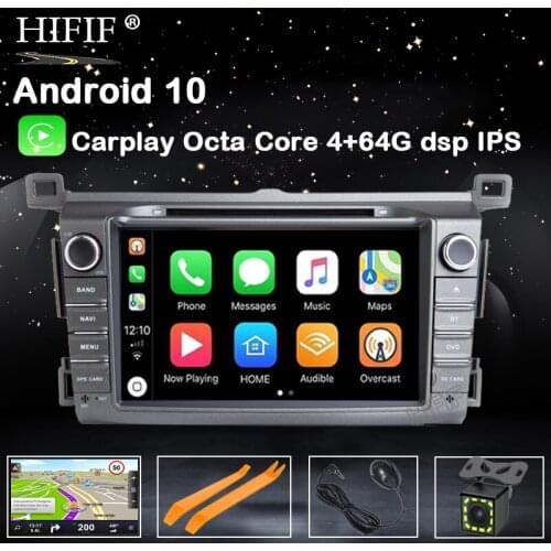 PX5 8" DSP IPS Carplay 4G RAM Android 10 Car GPS For Toyota RAV4 2013 2014 2015 DVD PLAYER multimedia navigation RADIO stereo