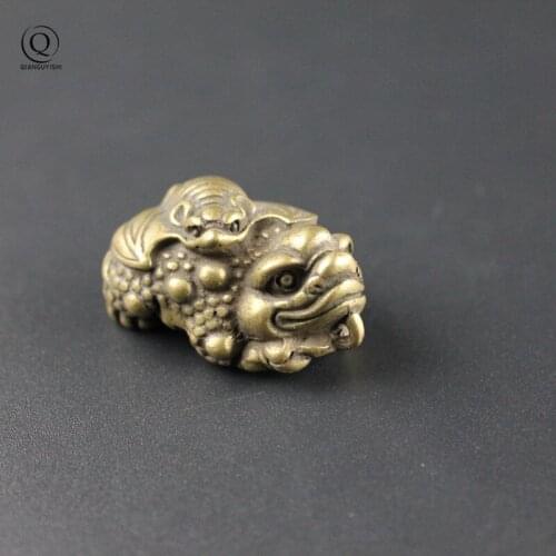 Vintage Copper Mother and Son Toad Gifts Handmade Keychain Pendants Brass Bufo Lucky Feng Shui Car Key Chains Hanging Trinkets