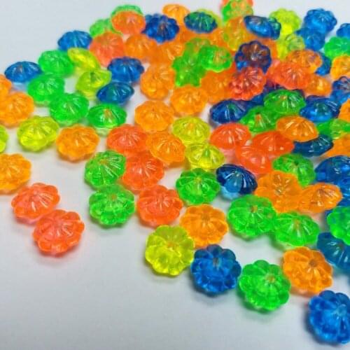 Wholesale 1000 PCS bulk flower shape multi color colorful Charms Loose FT011 7mm Pony Beads for girl school science home crafts