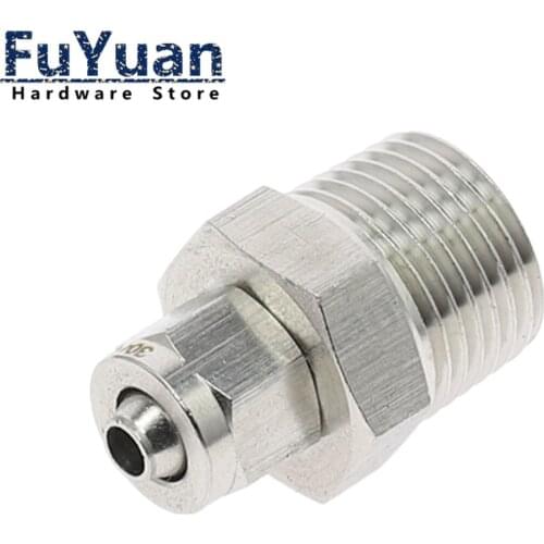 1pcs Fast twist lock nut 1/8" 1/4" 3/8" 1/2" male thread 4mm-14mm OD Tube Stainless Steel SS 304 Pipe Fittings Connector