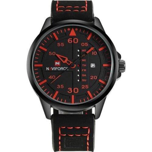 NAVIFORCE Mens Watches Man Leather Quartz Date Clock Top Luxury Waterproof Men Army Military Wrist Watches Relogio Masculino