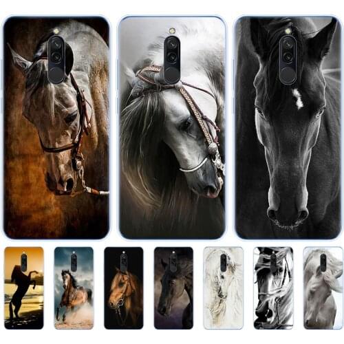 Silicon phone cover case for redmi 8a 8 note 8 PRO 8T 9S cover case for xiaomi mi 10 NOTE 10 PRO MI 9 lite Horse Animal Printed