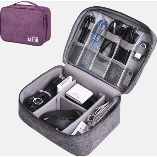 Travel Cable Bag Portable Digital USB Gadget Organizer Charger Wires Cosmetic Zipper Storage Pouch kit Case Accessories Supplies