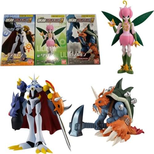 8 CM Bandai Digimon Adventure Kids Toys Anime Figures Omegamon Lilimon Zudomon PVC Action Figure Assemble Model Dolls Boys Gifts