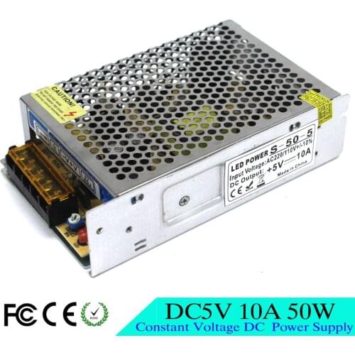 DC Power supply 50w 5V 10A power Adapter driver transformer 110v 220v ac dc converter for led strip display screen lamp cnc