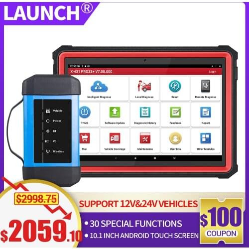 LAUNCH X431 PRO3S+ HDIII 12V Car/24V Truck professional Diagnostic Tools OBDII Code Reader Auto Scanner PK X431 V+ V Autel MS906