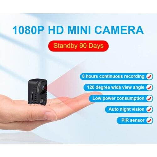 1080P HD Mini Camera Auto Night Vision PIR Motion Sensor Video Camera Espia Oculta Camcorder Micro Cam Support Hidden TF Card