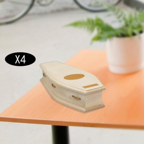 4x 1:12 Scale Dollhouse Miniature Casket Simulation Model Baby Doll Decor