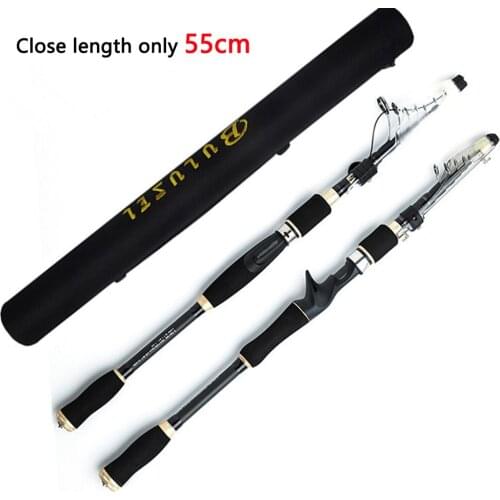 1.8m-3.6m Multifunction Fishing Rods Carbon Fishing Spinning Casting Rod MH Telescopic Travel Rod Ultrashort Fishing Tackle