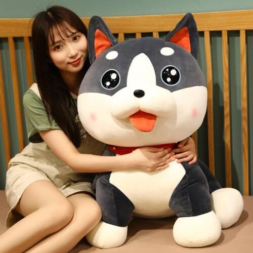 New 25/35/55CM Cute Dog Plush Toys Kawaii Sitting Husky Plush Pillow Stuffed Soft Animal Puppy Dolls Children Baby Birthday Gift