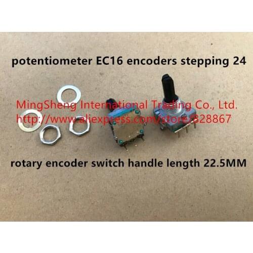 Original new 100% potentiometer EC16 encoders stepping 24 rotary encoder switch handle length 22.5MM