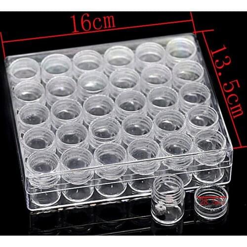 30/60/90/120 Slots Adjustable Transparent Diamond Painting Accessory Tools Jewelry Storage Box Case Cross Stitch Tools Organize