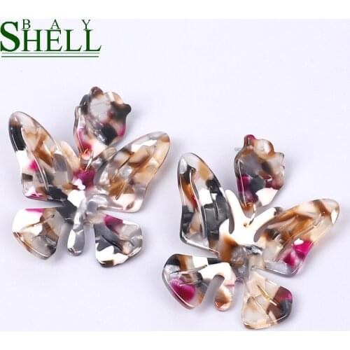 Shell bay2020 cute Butterfly Earrings Fashion Jewelry Pink Earrings for Women Drop Earrings Wholesale Kpop Earring Egirl Boho CC