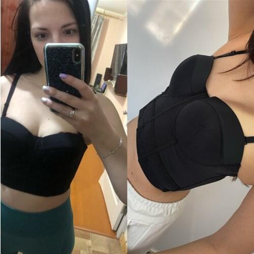 Mesh Push Up Bralet Womens Corset Bustier Bra Night Club Party Cropped Top Vest Plus Size