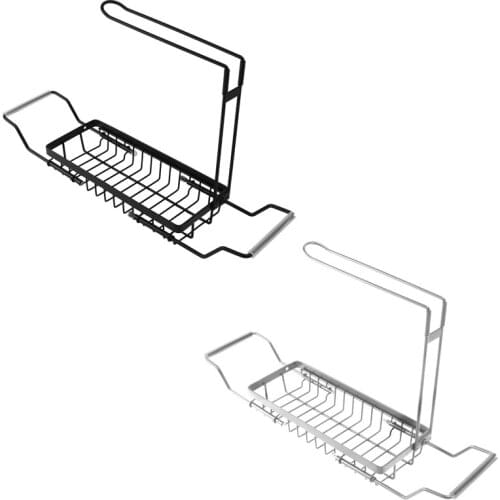 Stainless Steel Telescopic Sink Rack - Expandable Storage Drain Basket Sponges Caddy For Hygienic Organization-ABUX