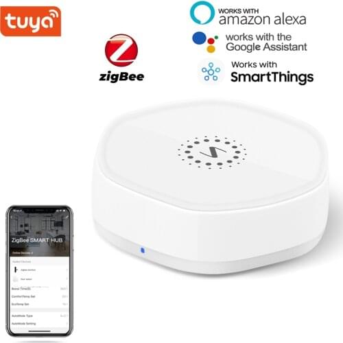 Tuya Thermometer Gateway Hub Bridge Wireless Remote Controller ZigBee3.0 Smart Life App Works with Alexa Google Home Smarttings