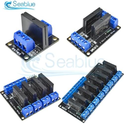 DC 5V 1 2 4 8 Channel Solid State Relay Module SSR High Low Level Solid State Relay Module 240V 2A Output For Arduino