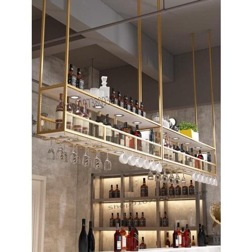 Wine rack bar hanger upside down wine glass rack hanging wine cabinet wine rack hanger rack decorative storage rack