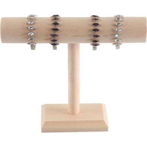 1x New Hovering Bracelet Watches Show Display Stand Rack Hard Wood 1-Layer