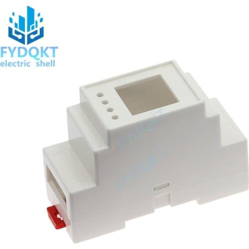 1PC DIN Rail PLC Junction Box Plastic Electronics Shell Project Case 4-01-14 88x37x59mm 35-Rail Mounting Instrument Housing