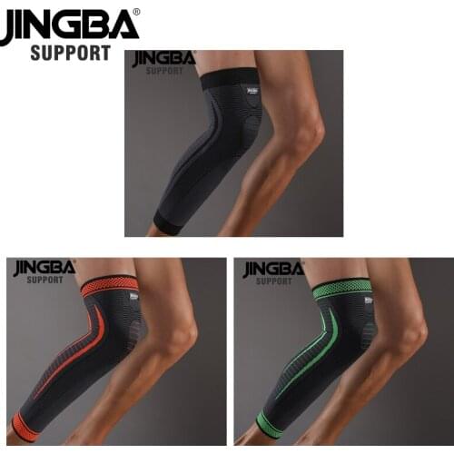 JINGBA SUPPORT 1PC Lengthen Warmth Knee Pad Sports Basketball Knee Pads Nylon Elastic Compression Knee Brace Protector Rodillera