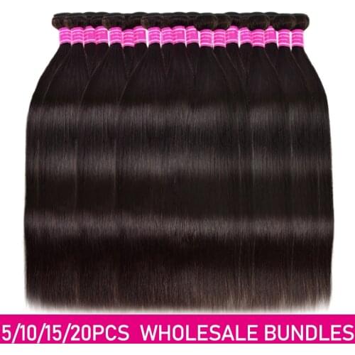 WholeSale Price 2 3 4 5 10 Bundles/Lots Straight Hair Bundles Virgin Human Hair Extensions Brazilian Straight hair Weave Deals