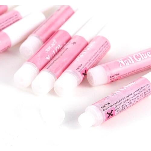 10Pcs/Set Mini Beauty Nail Extension Glue Colle Faux Ongle Nail Glue False Art Decorate Tips Acrylic Glue Nail Accessories False
