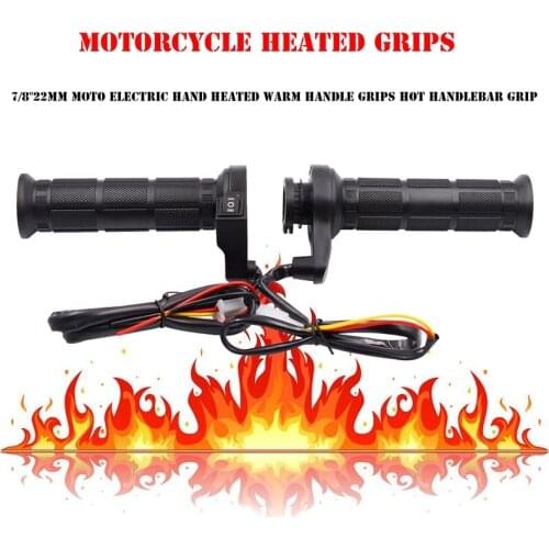 2021 Winter Cycling Warmth12V Motorcycle Handlebar 25W Electric Hot Heated Grips Handle Handlebar Warmer Manillar Motocicleta